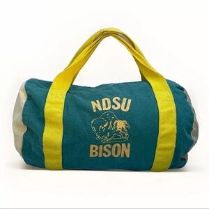 Vintage NDSU Bison Cotton Duffle Weekender Bag Athlete Memorabilia Collector